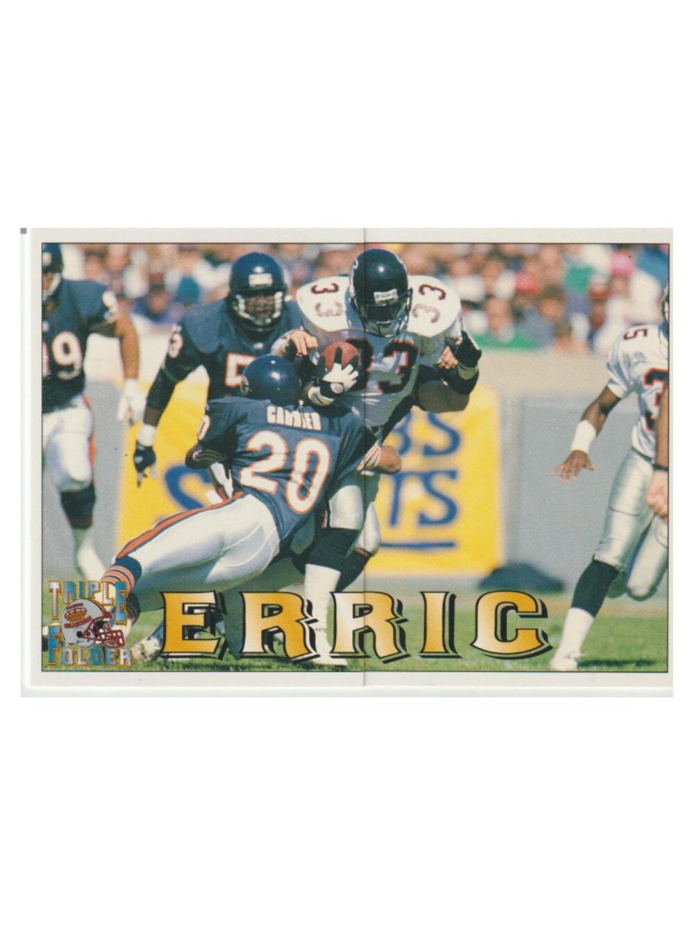 Erric Pegram 1994 Pacific Trading Cards Triple Folder – Ungraded – Vikings